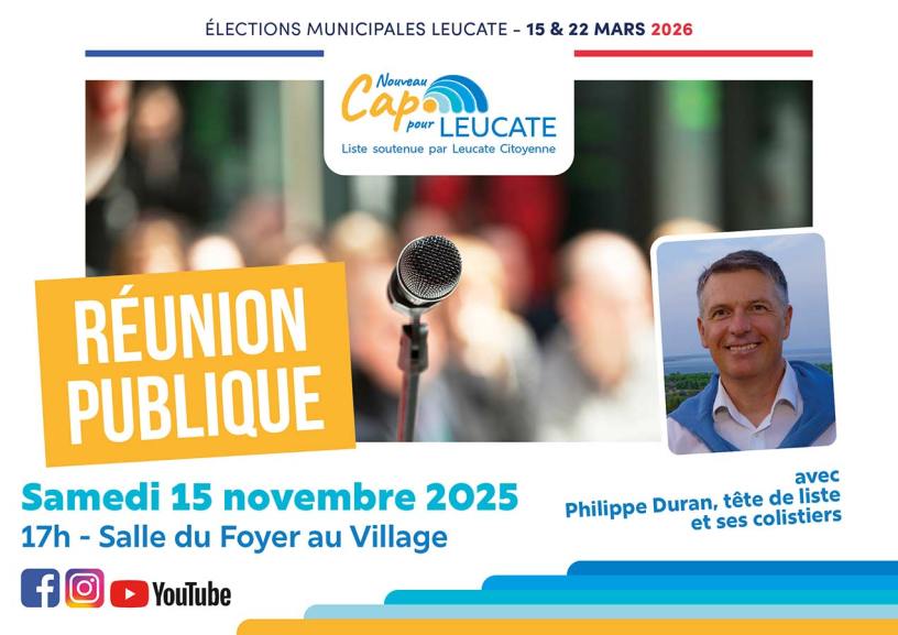 Réunion publique Leucate Village Un Nouveau Cap pour Leucate